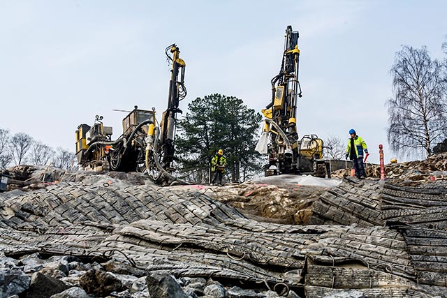 Bergsprängning i Stockholm med Årsta Berg & Bygg