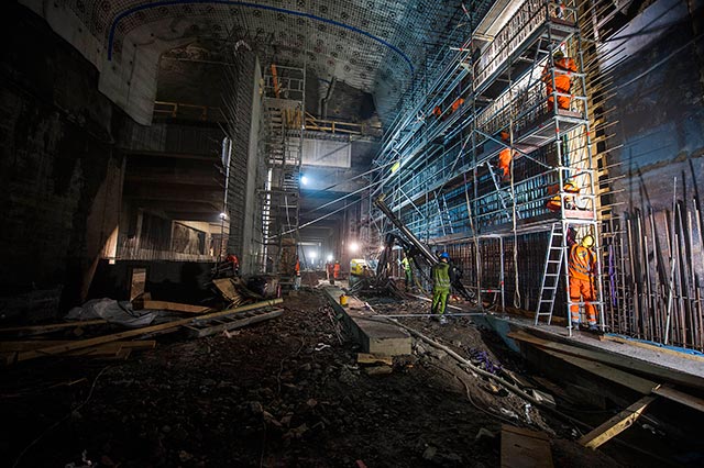 Bergförstärkning och bergbultning i Stockholm