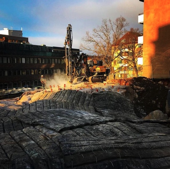 Bergborrning i Solna, Stockholms Län